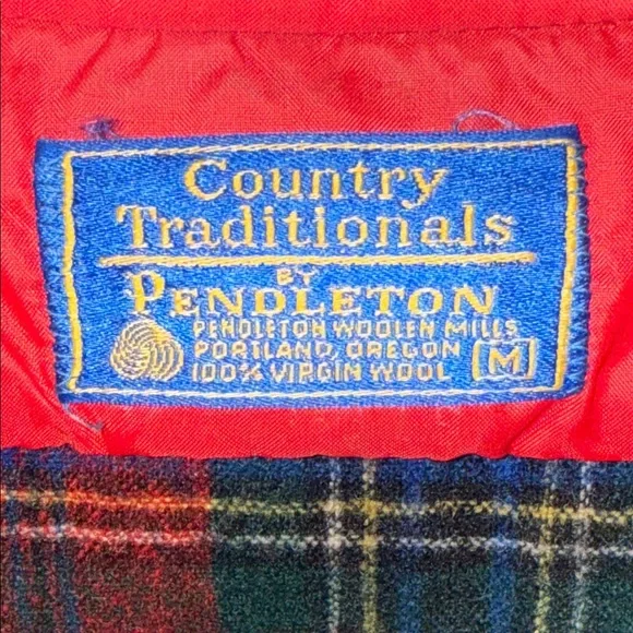 Vintage Pendleton Country Traditionals Maclean Tartan virgin wool button down M